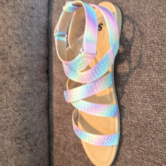 SO BRAND WOMENS MULTI COLOR STRAPPY SANDALS WITH BEADED EMBELLISHMENTS SIZE 5 - Picture 6 of 11
